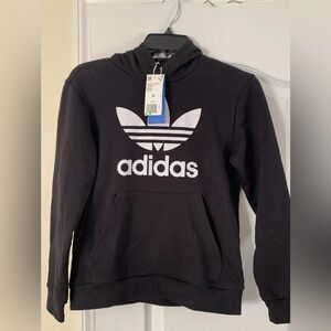 Adidas Graphic Black - Trefoil Hoodie Pocket Black Size M